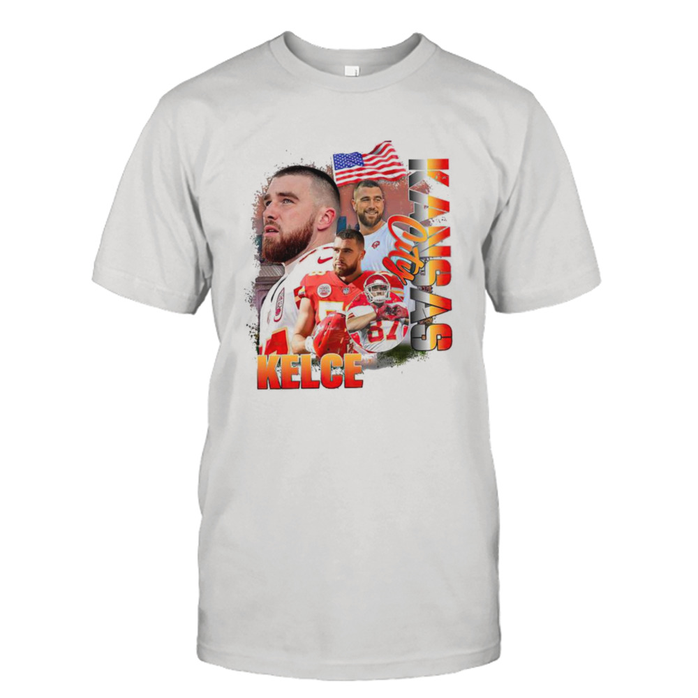 Travis Kelce city Chiefs picture collage shirt