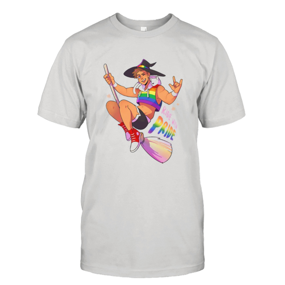 Ride With Pride Gay Halloween Witches shirt