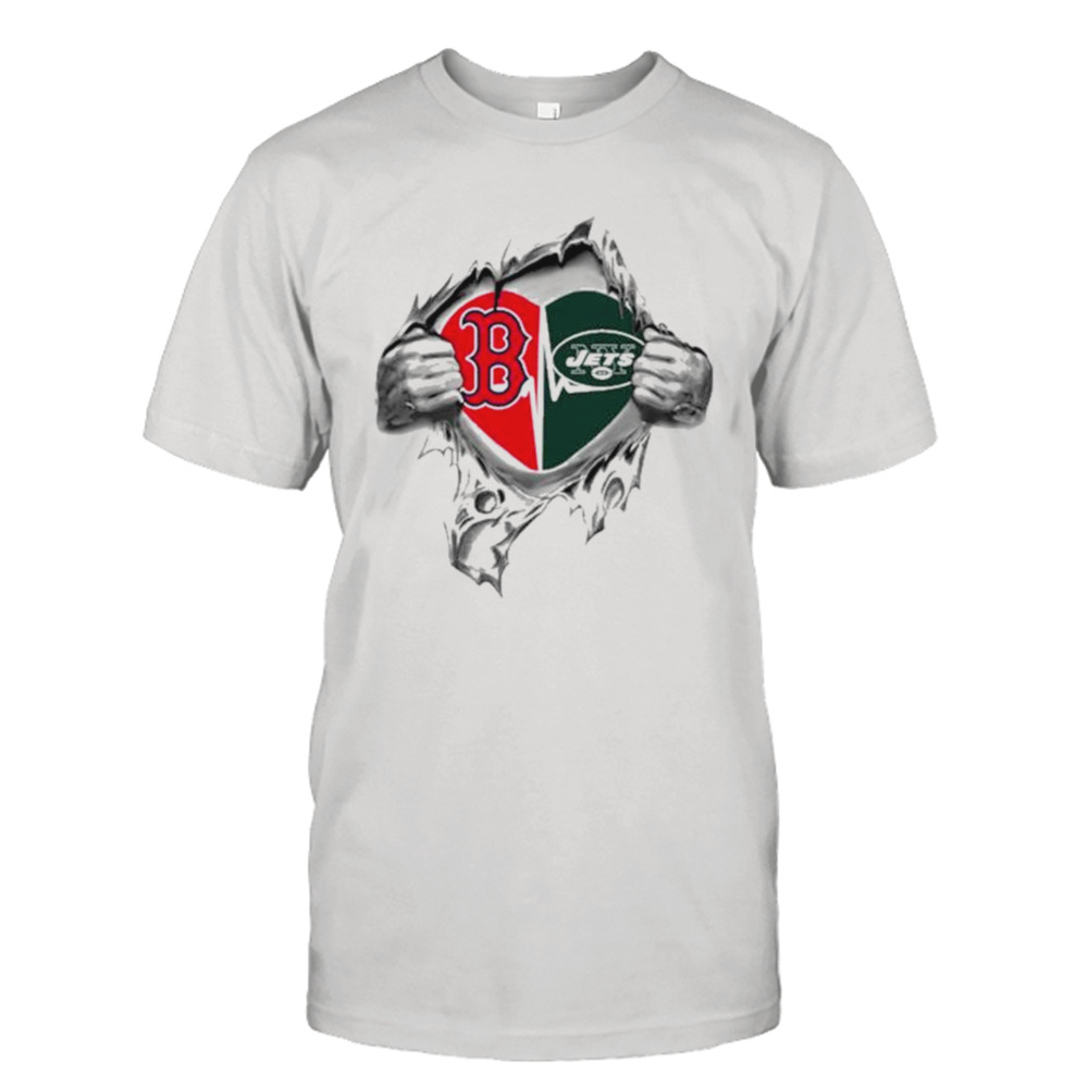 Blood Inside Me Boston Red Sox And New York Jets 2023 Shirt