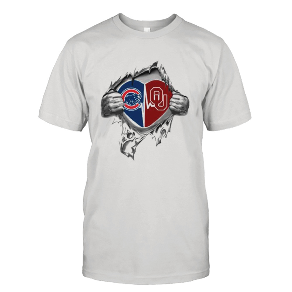 Blood Inside Me Chicago Cubs And Oklahoma Sooners 2023 shirt