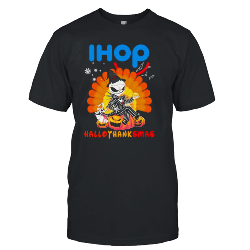 Jack Skellington Ihop HalloThanksMas Halloween shirt