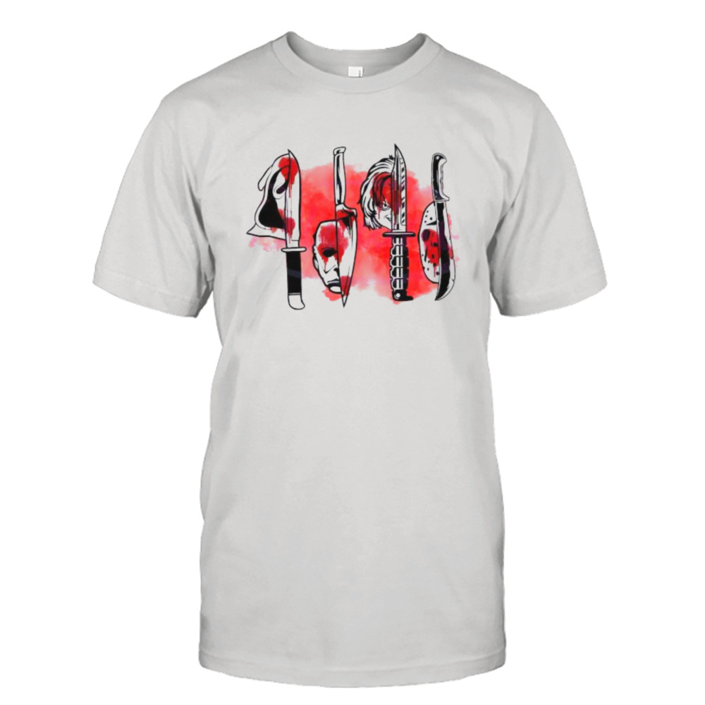 Horror Characters Knives Halloween 2023 shirt