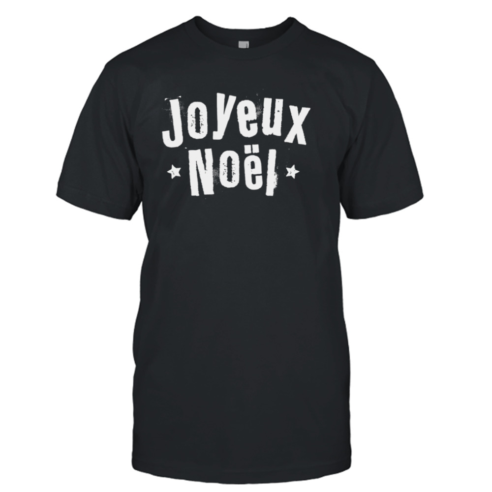 Joyeux Noel Merry Christmas White Text shirt