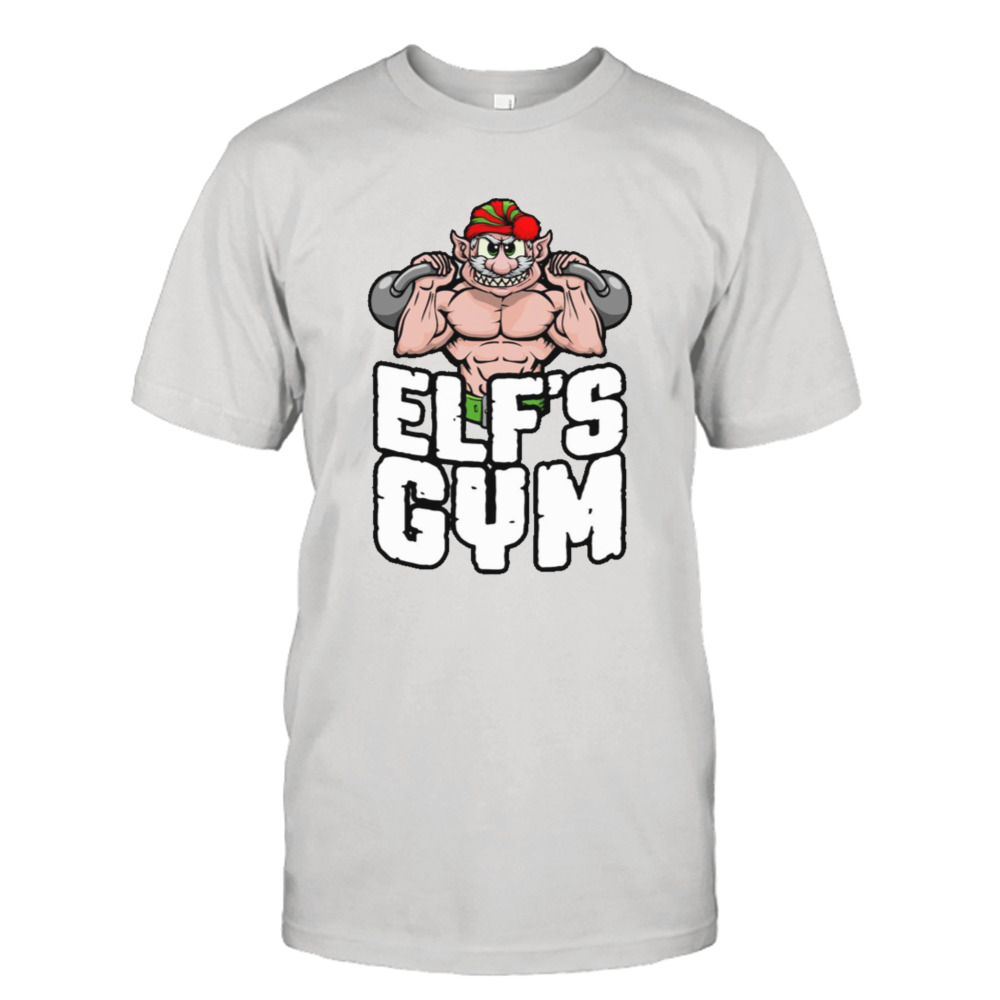 Elf’s Gym Kettlebell Bodybuilder Christmas Workout shirt