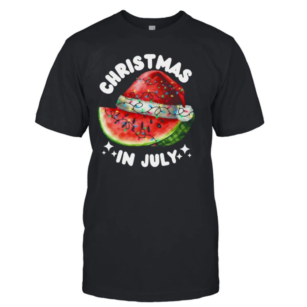 Watermelon Christmas In July Xmas shirt