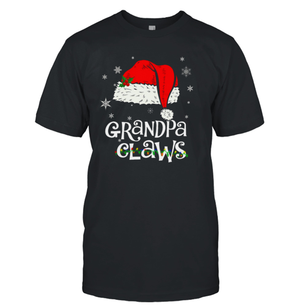 Grandpa Claw Santa Hat Christmas shirt