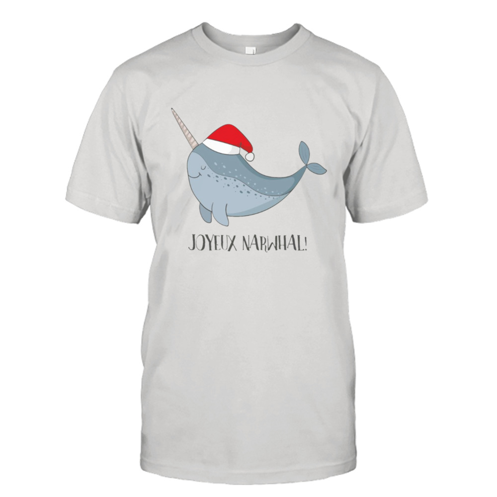 Joyeux Narwhal Cute Narwhal Whale Christmas T Shirt 2023 shirt