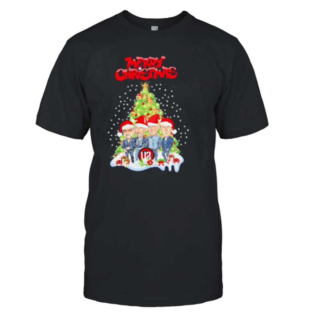 U2 Band Merry Christmas Tree Light Shirt