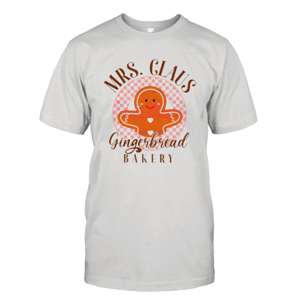 Mrs Claus Gingerbread Bakery Retro Christmas shirt