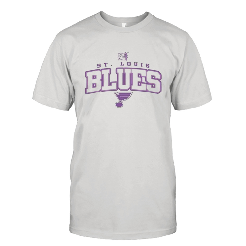 St. Louis Blues Levelwear Hockey Fights Cancer Richmond T-Shirt - White