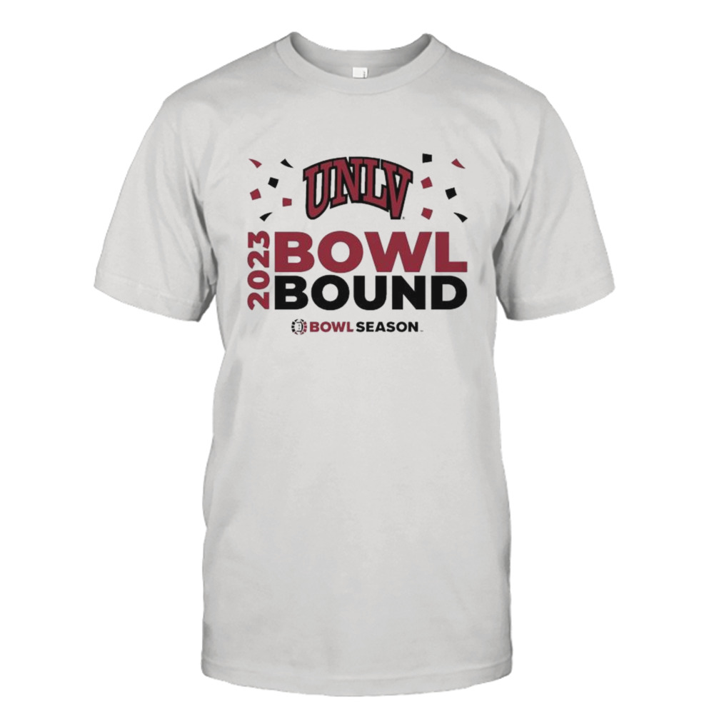 UNLV Rebels 2023 Bowl Bound Bow Season Logo T-Shirt