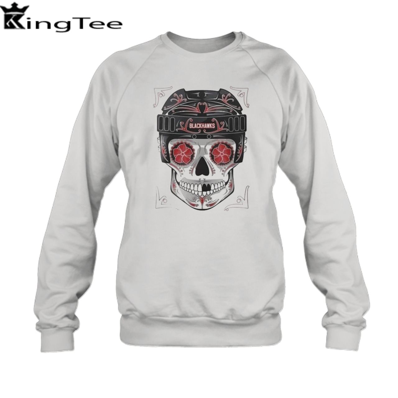 Blackhawks skull hot sale hoodie