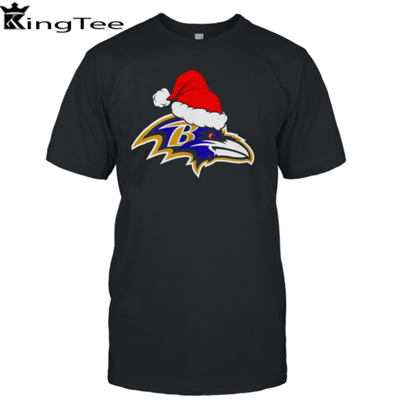 Baltimore Ravens logo Santa Hat Christmas 2023 Shirt