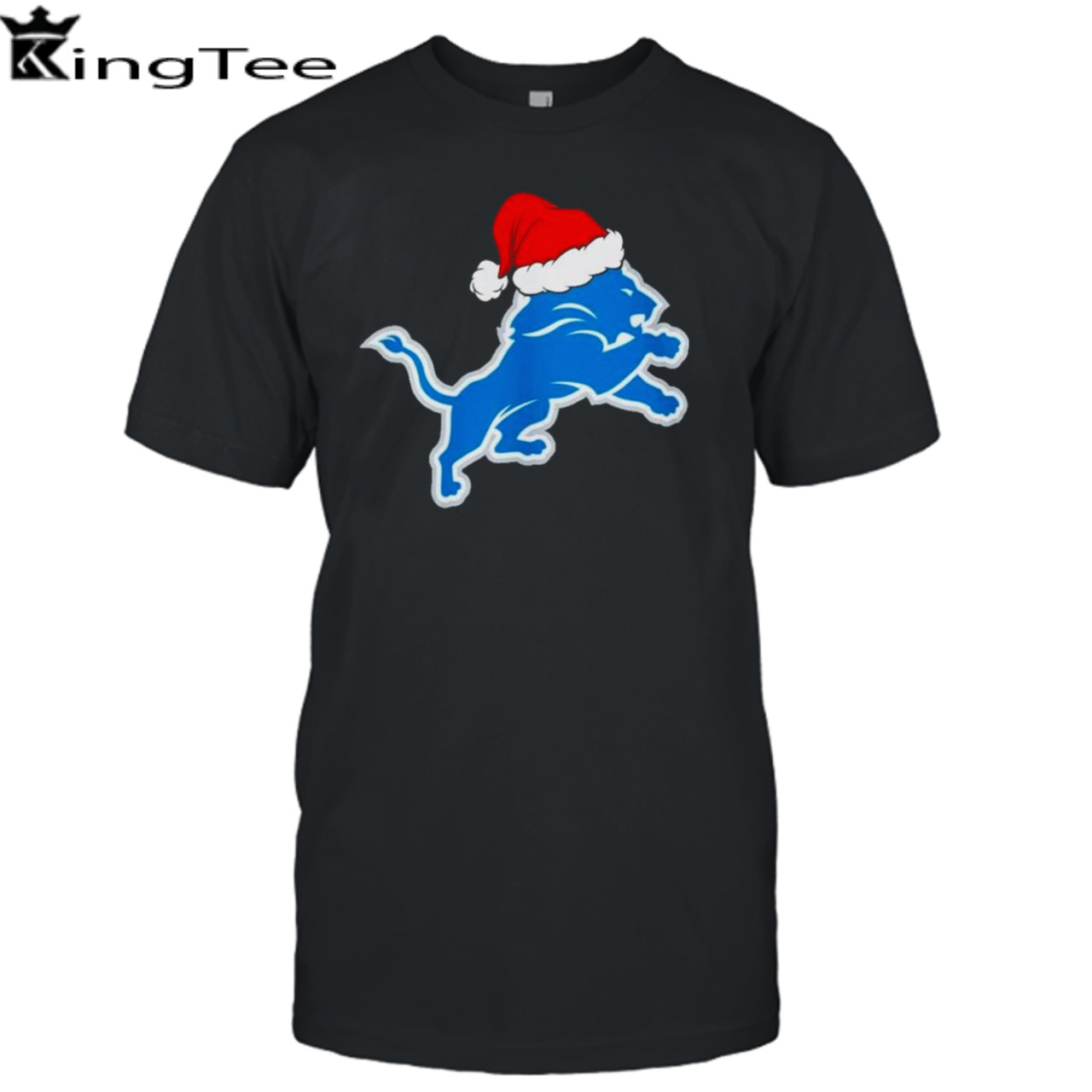 Detroit Lions logo Santa Hat Christmas 2023 Shirt