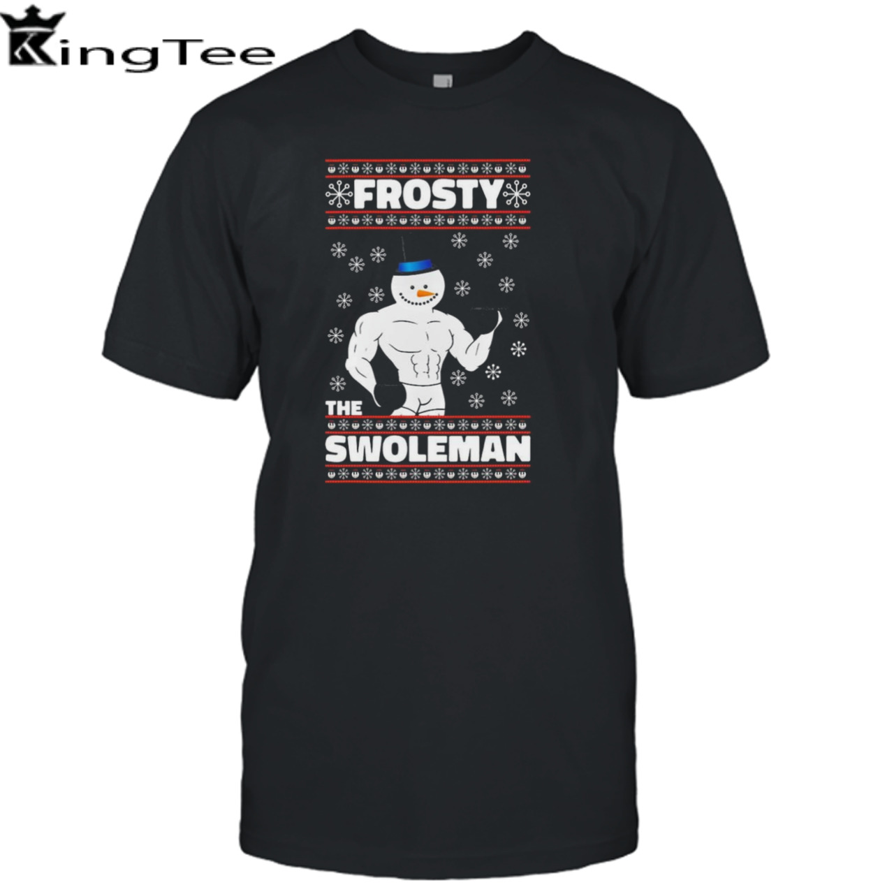 Frosty The Swoleman Ugly Christmas Gym T-shirt