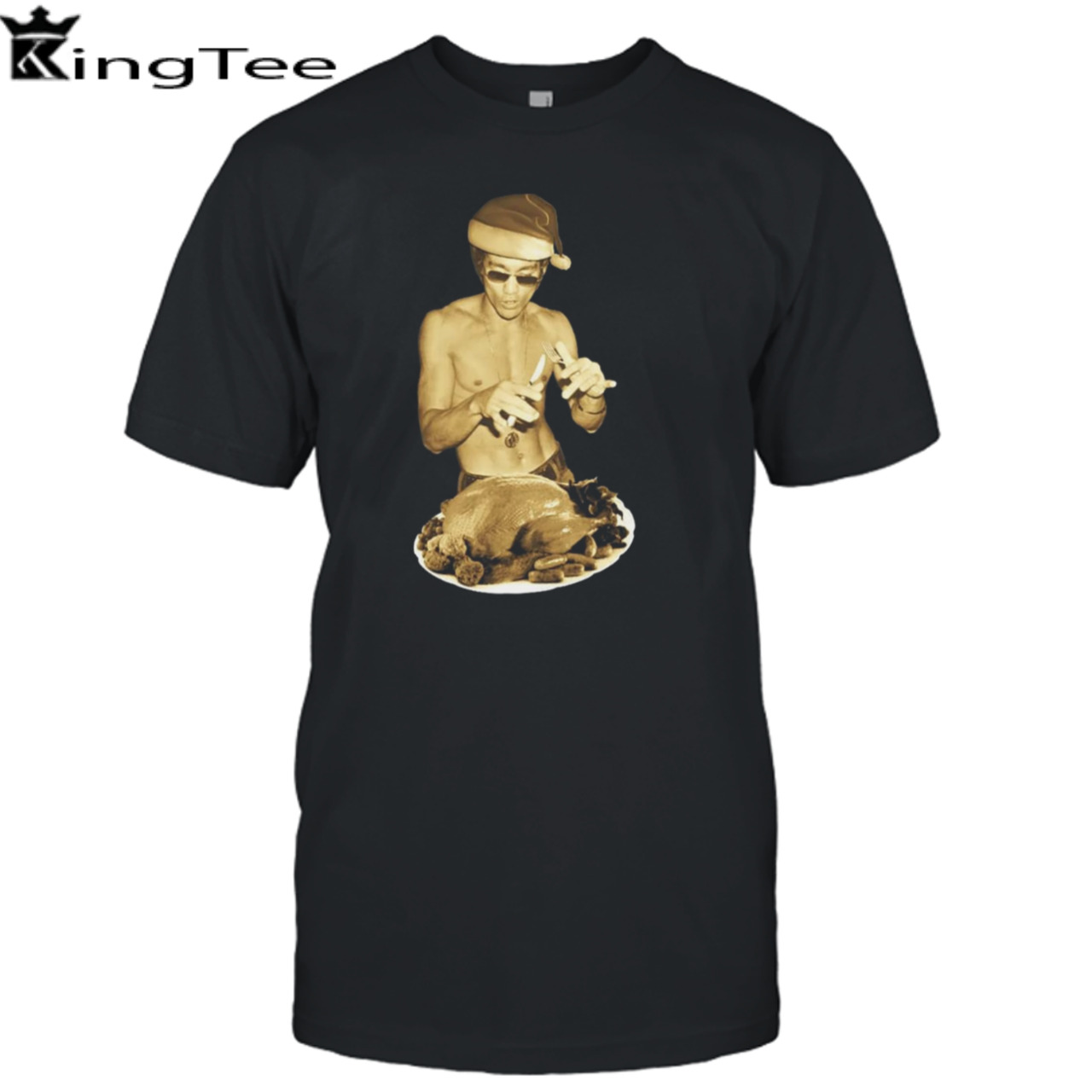 Bruce Lee Eating Christmas Dinner shirt