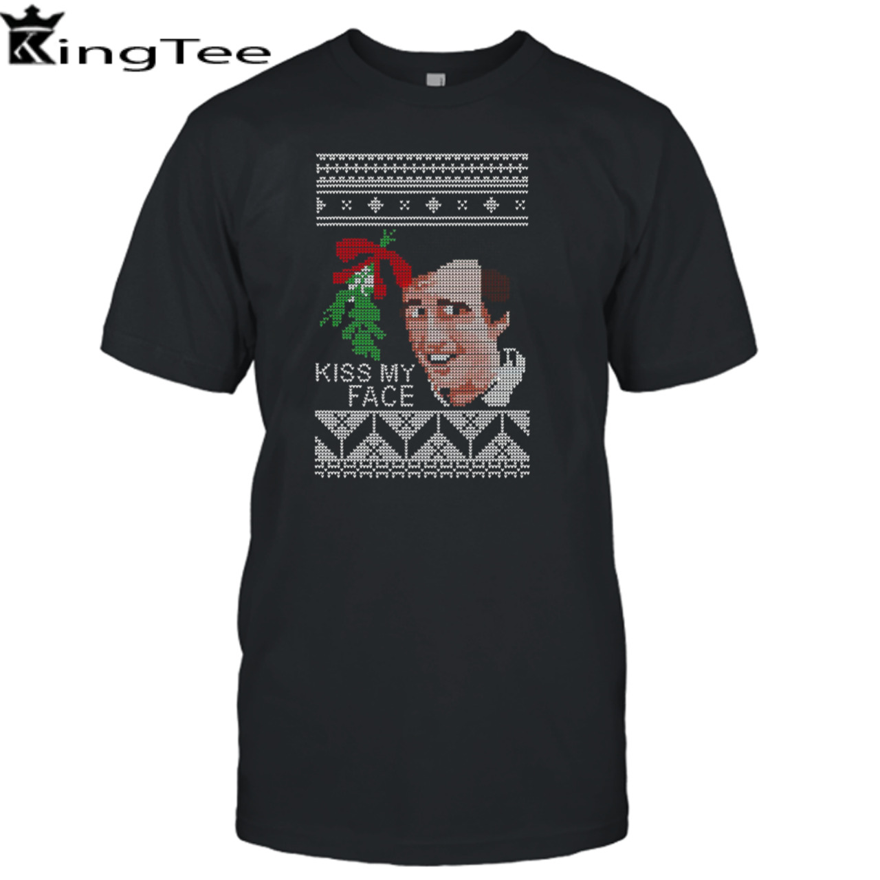 Christmas Alan Partridge Kiss My Face Mistletoe Knit shirt