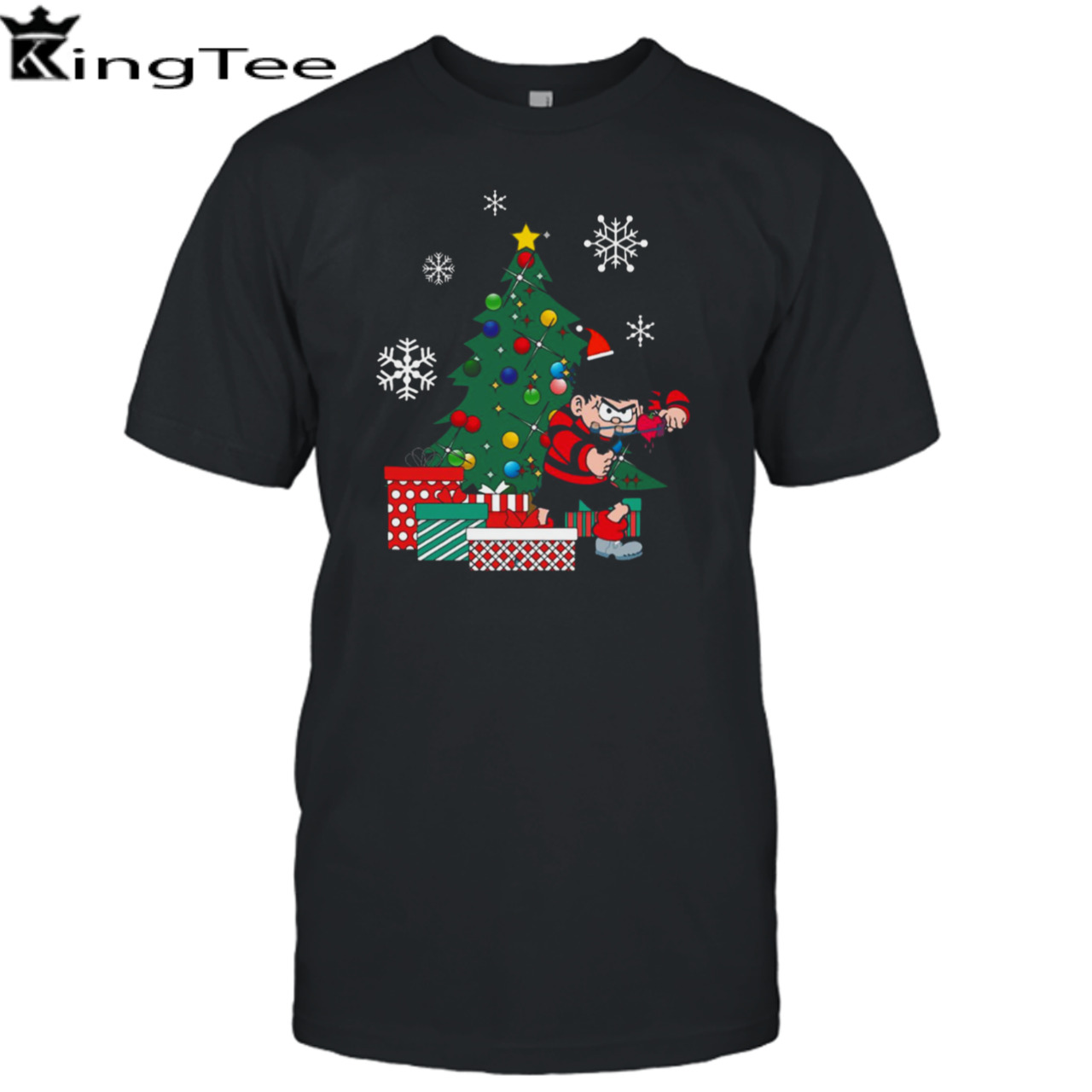 Dennis The Menace Around The Christmas Tree shirt