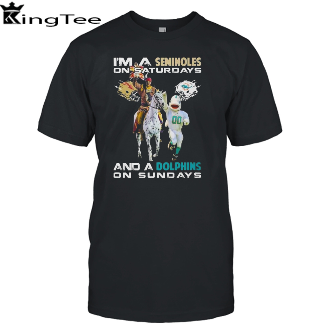 I’m A Florida State Seminoles On Saturdays And A Miami Dolphins On Sundays Mascot T-Shirt