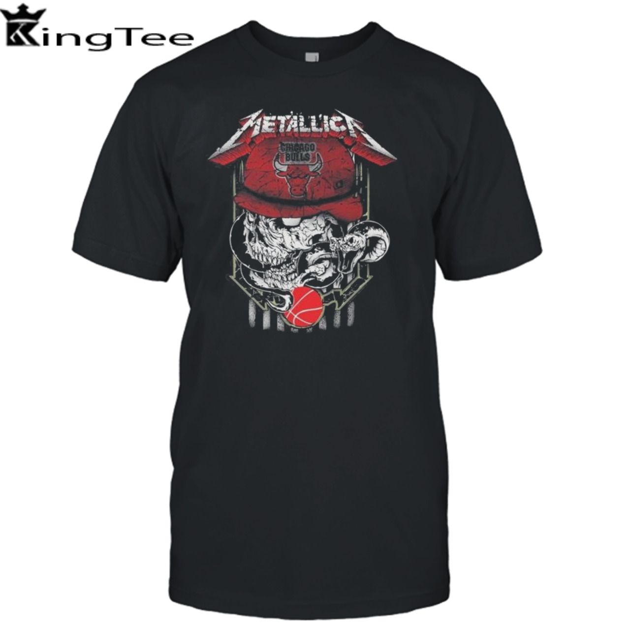 Metallica Skull Snake Chicago Bulls USA T-Shirt