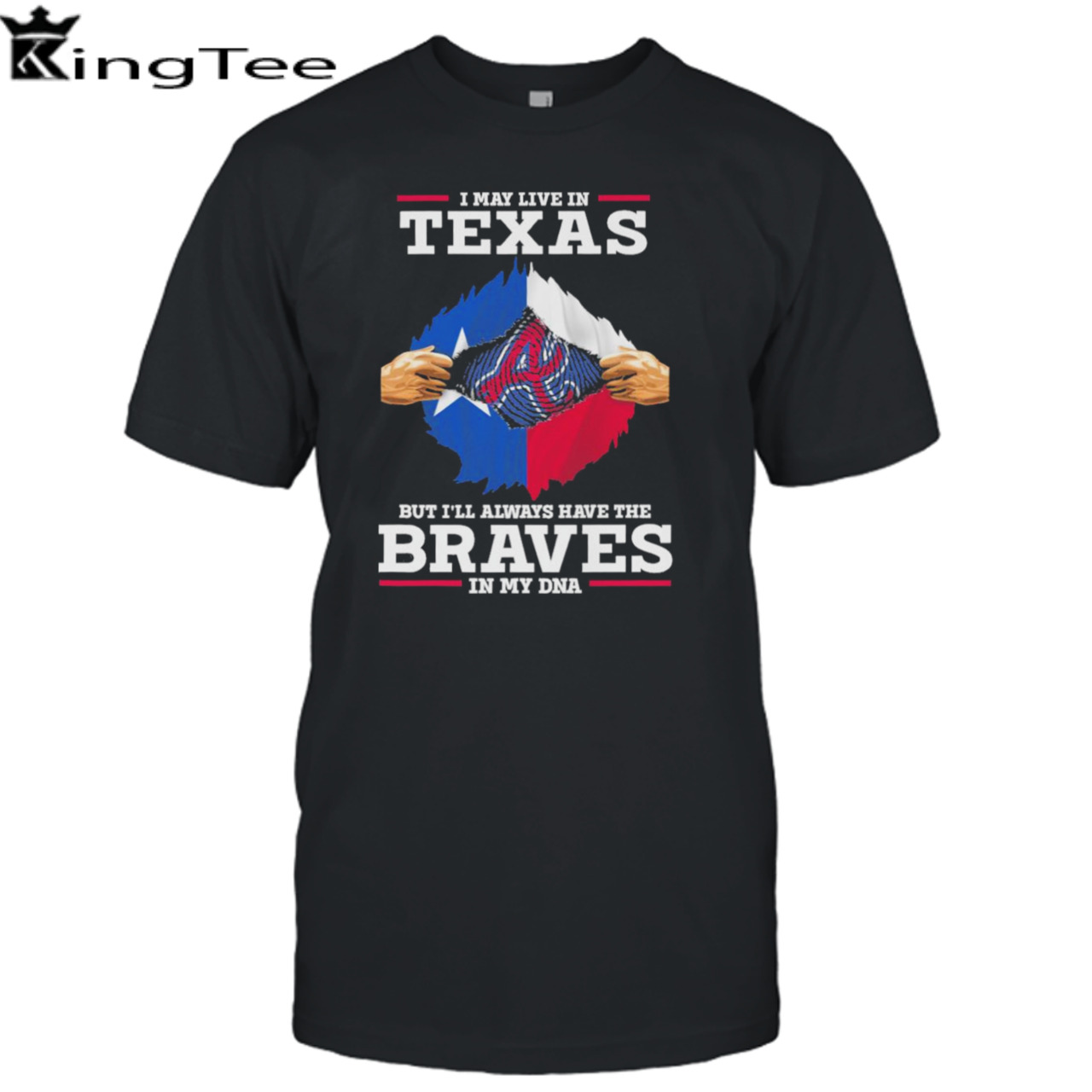 I may live in Louisiana but i’ll always have the Braves in my dna shirt