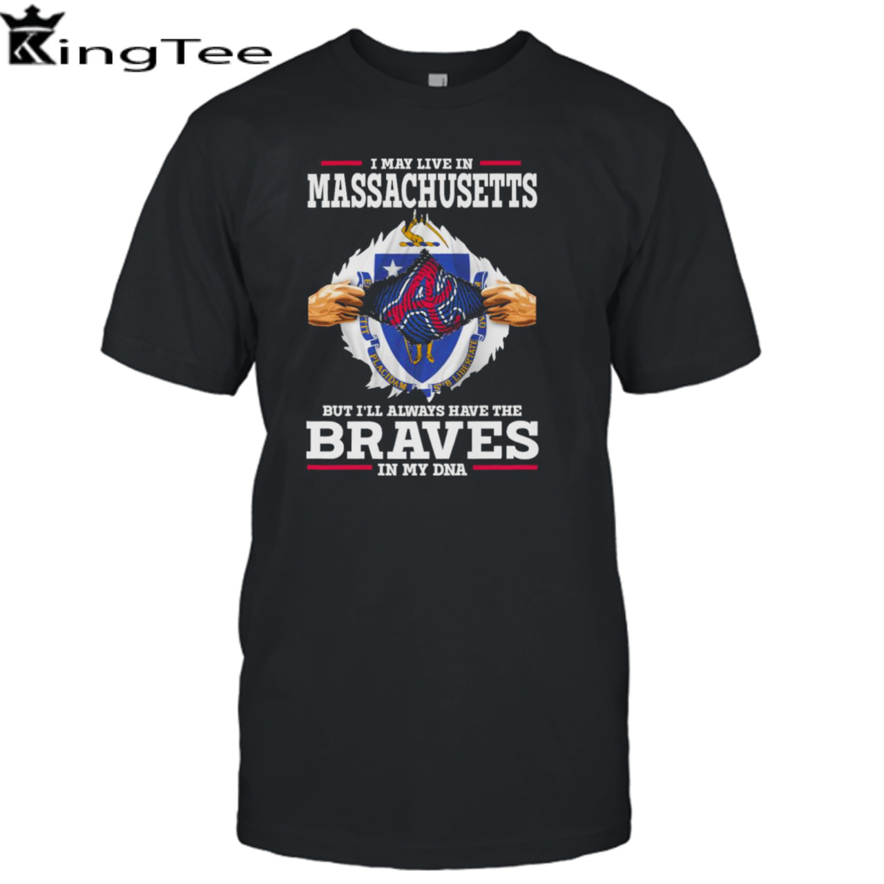 I may live in Massachusetts but i’ll always have the Braves in my dna shirt