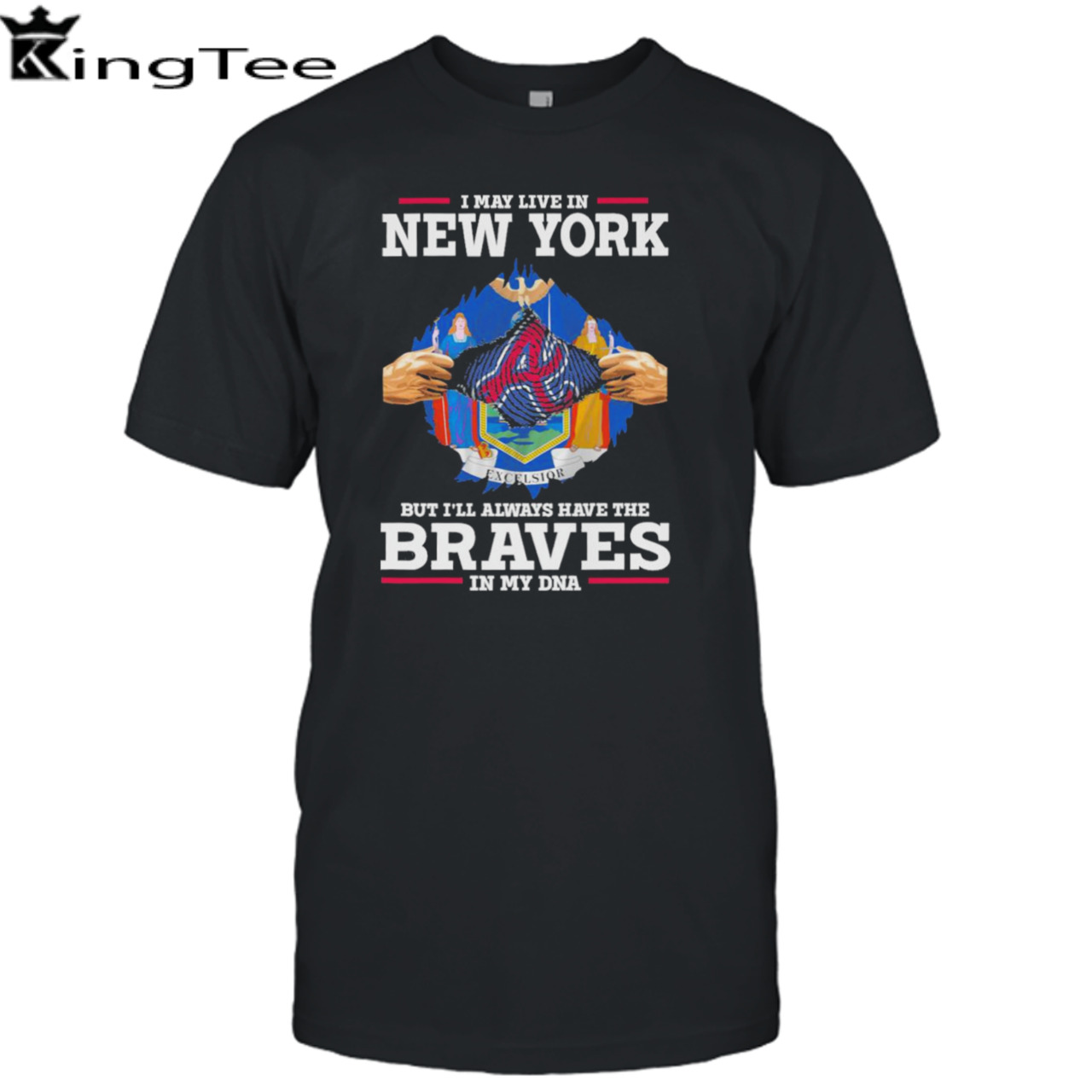 I may live in New York but i’ll always have the Braves in my dna shirt