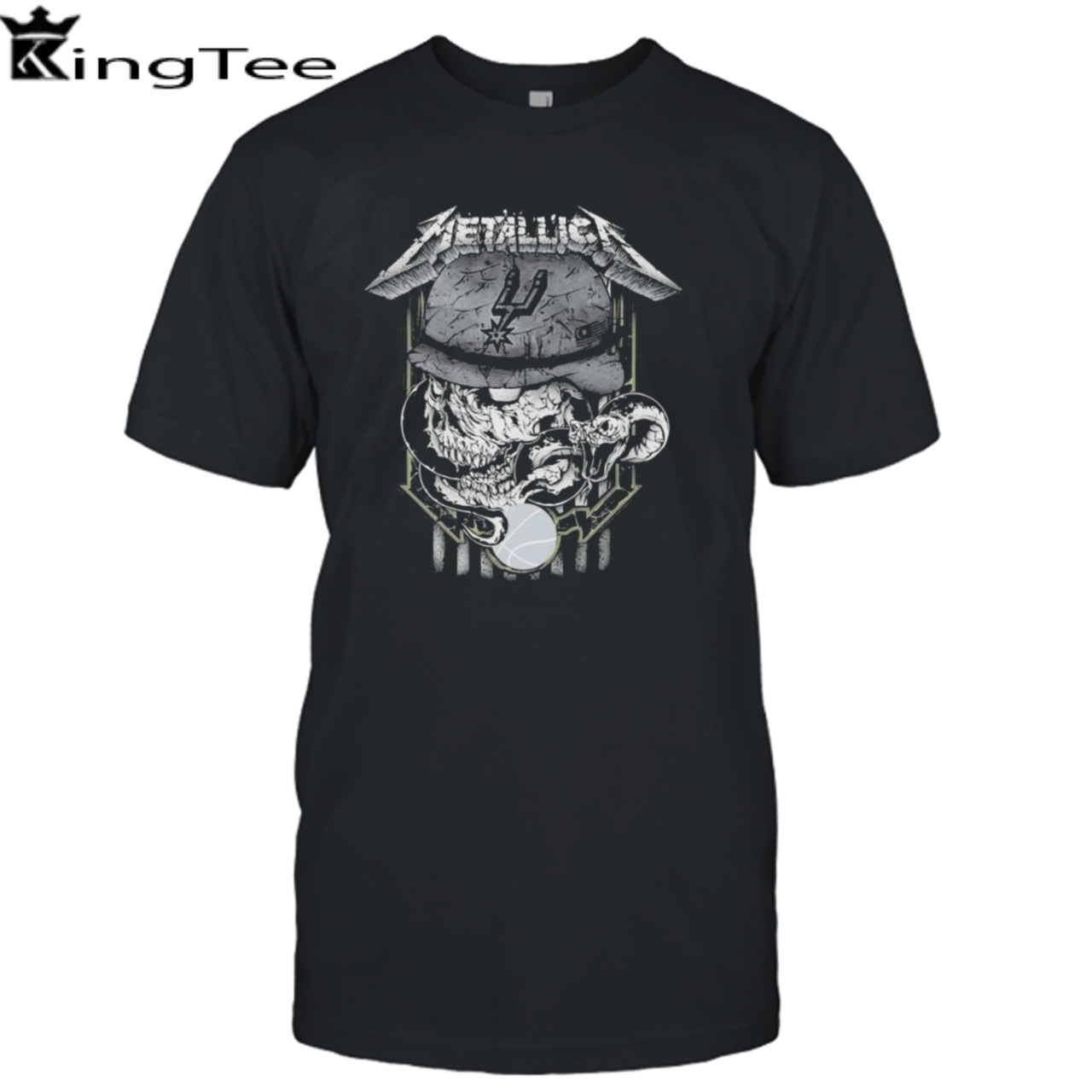 Metallica Skull Snake San Antonio Spurs T-Shirt