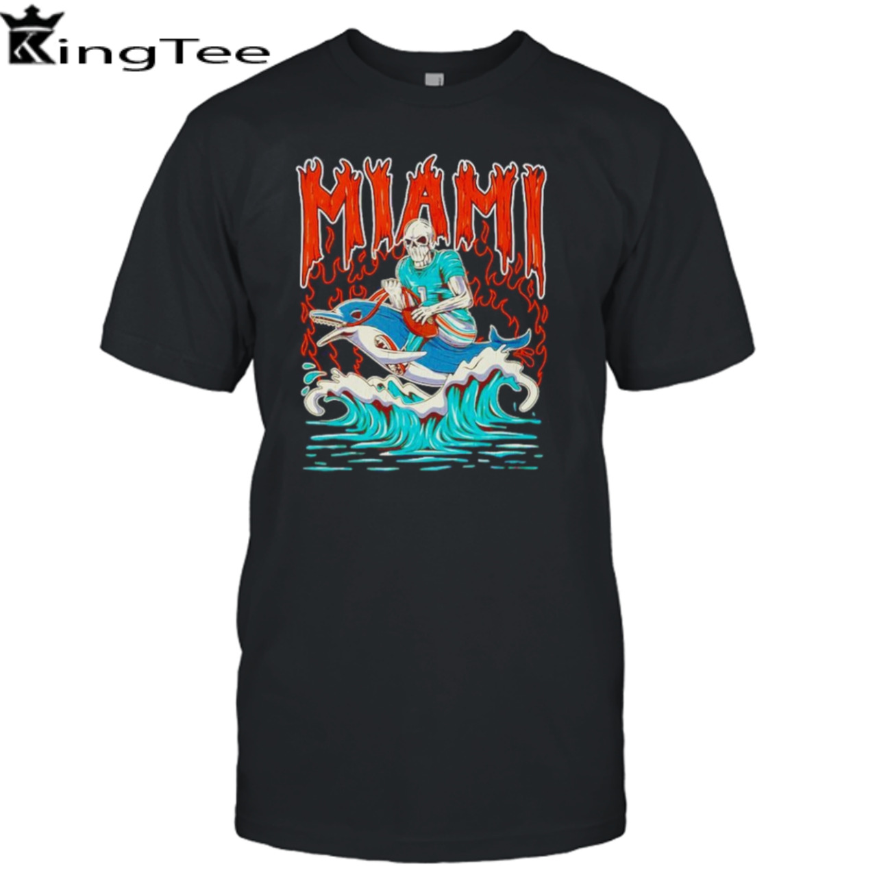 Miami Skeleton Riding Dolphin shirt