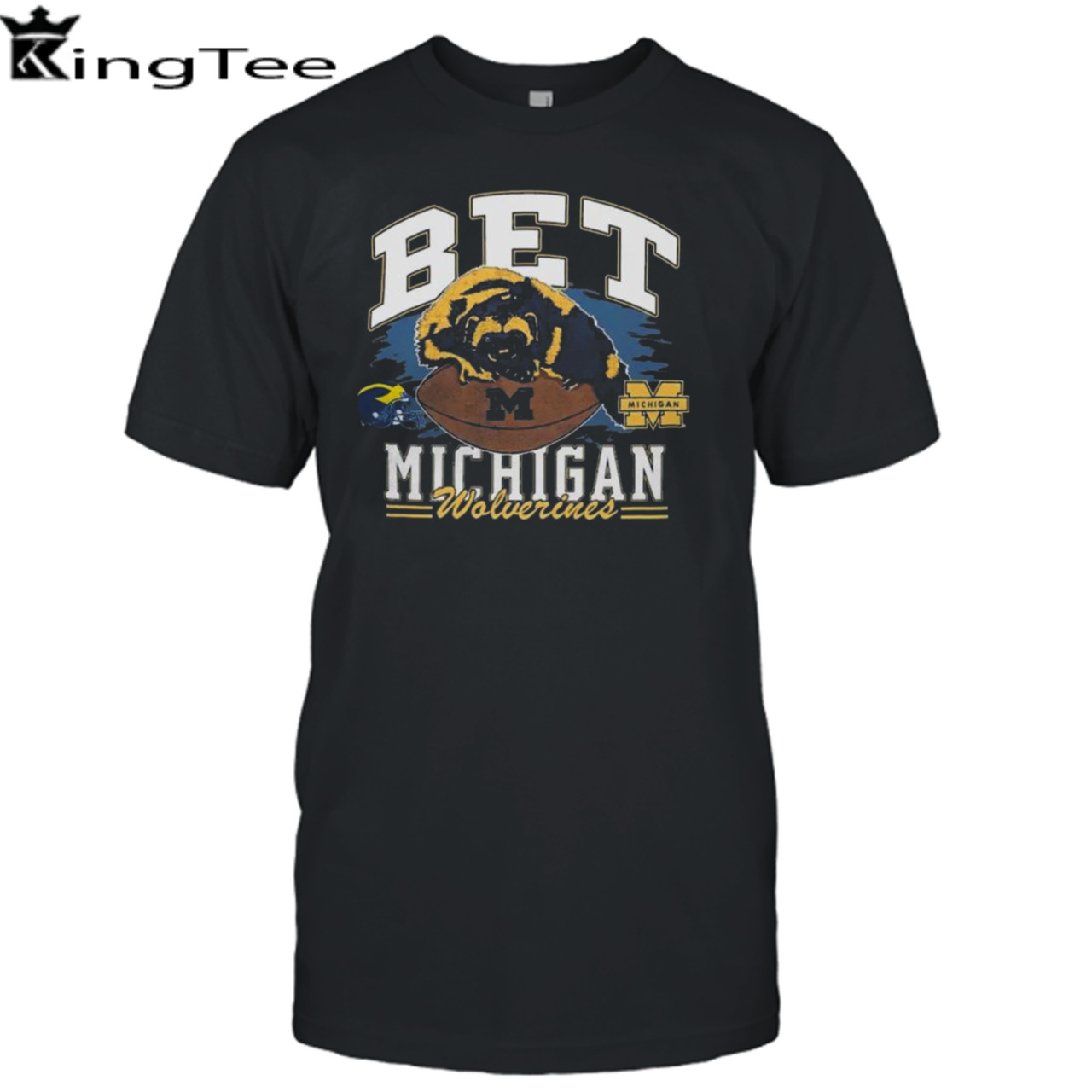 Michigan Wolverines ’47 Brand Bet Helmet Franklin shirt