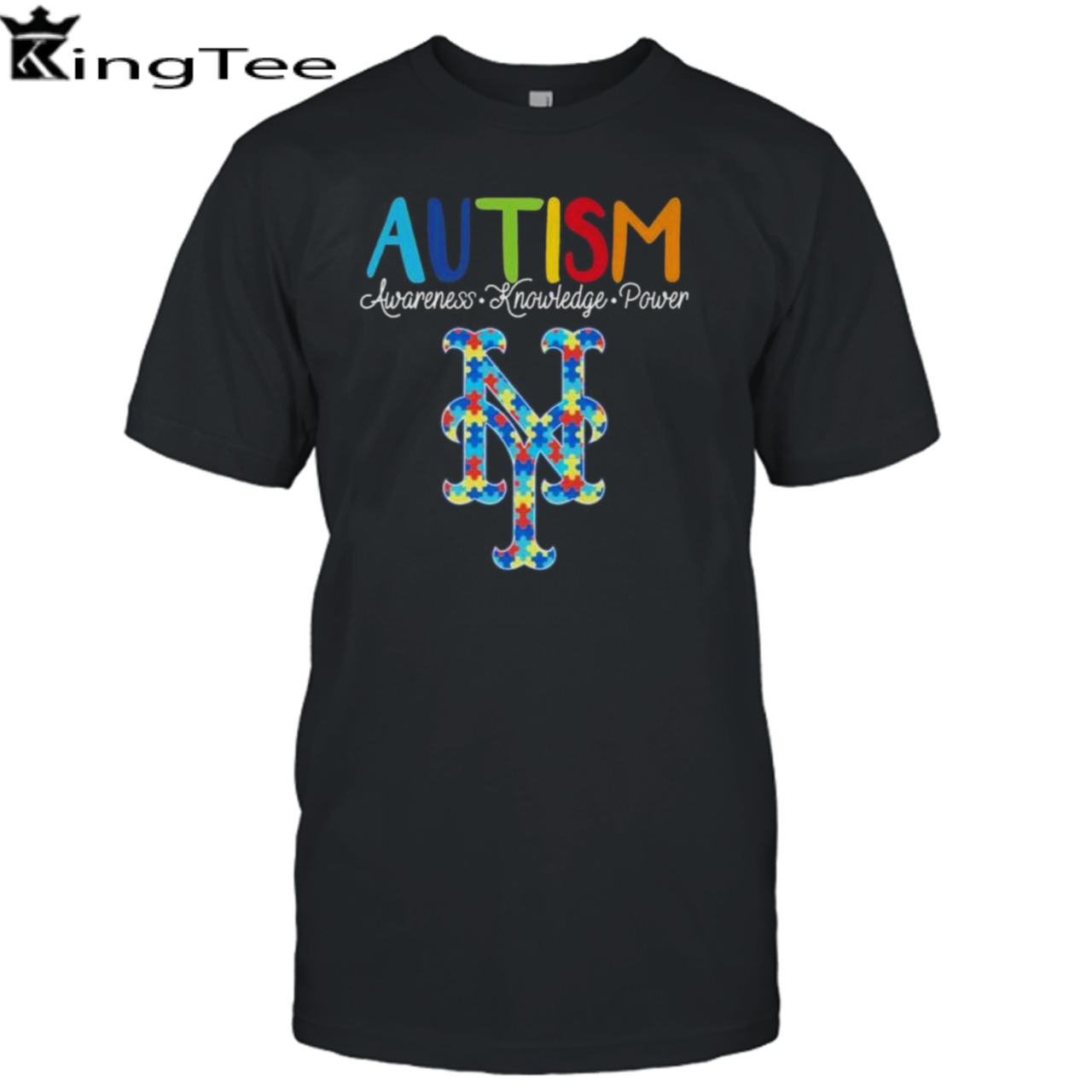 New York Mets Autism Awareness Knowledge Power Shirt