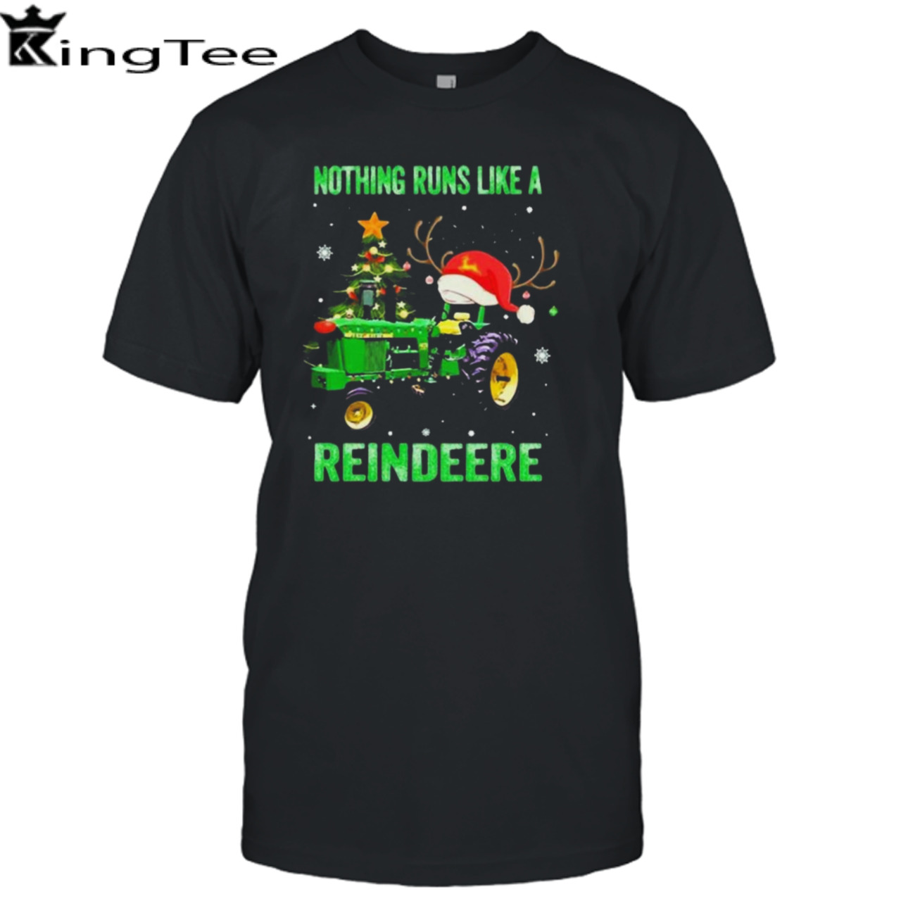 Nothing runs like a reindeere Christmas car and tree t-shirt