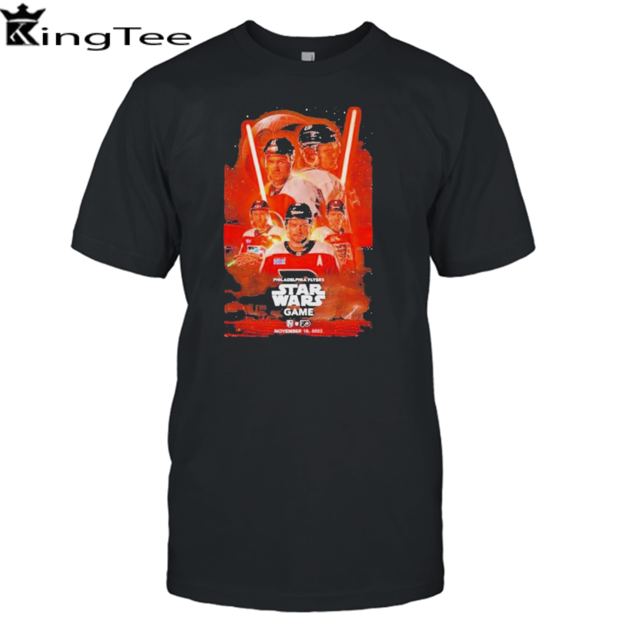 Nov 18 2023 philadelphia flyers Star wars game poster T-shirt