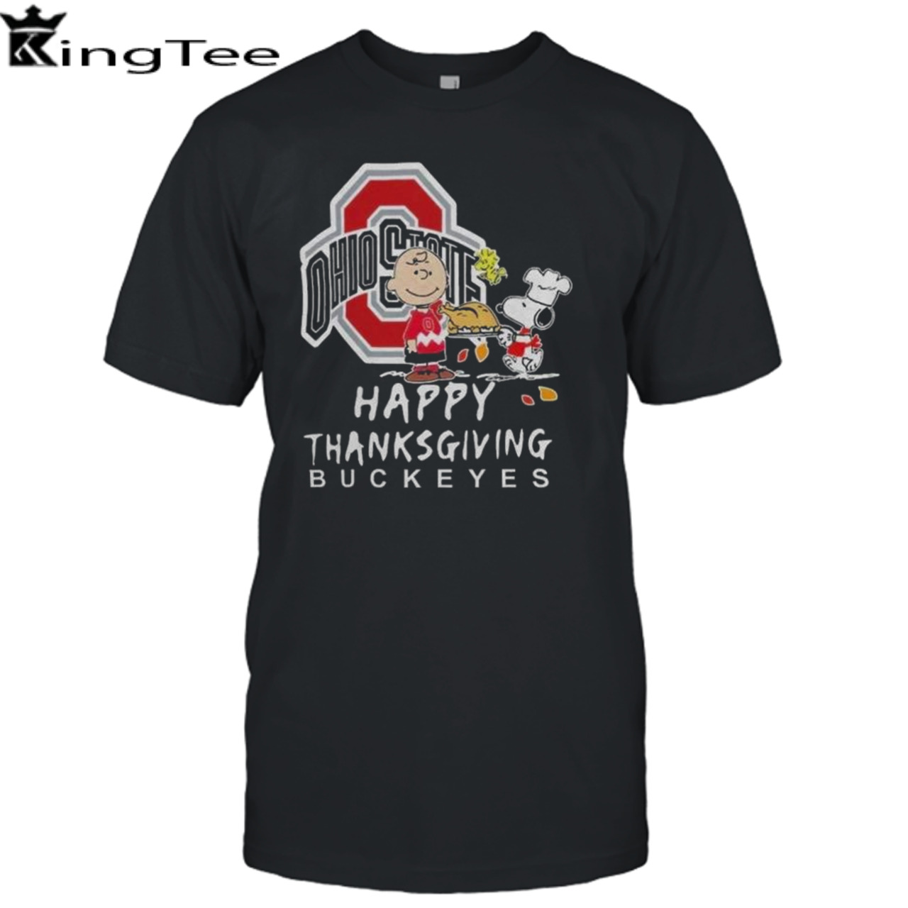 Ohio State Buckeyes Charlie Brown And Snoopy Happy Thanksgiving Shirt