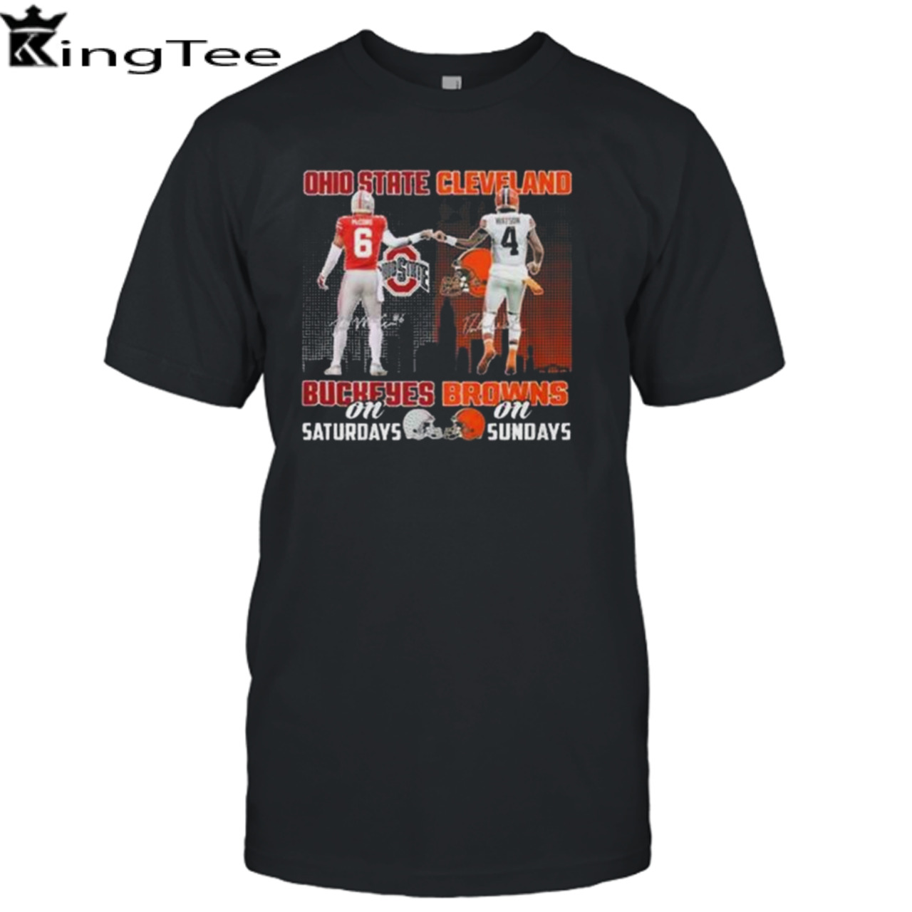 Ohio State Buckeyes On Saturday Cleveland Browns On Sundays Signatures Shirt