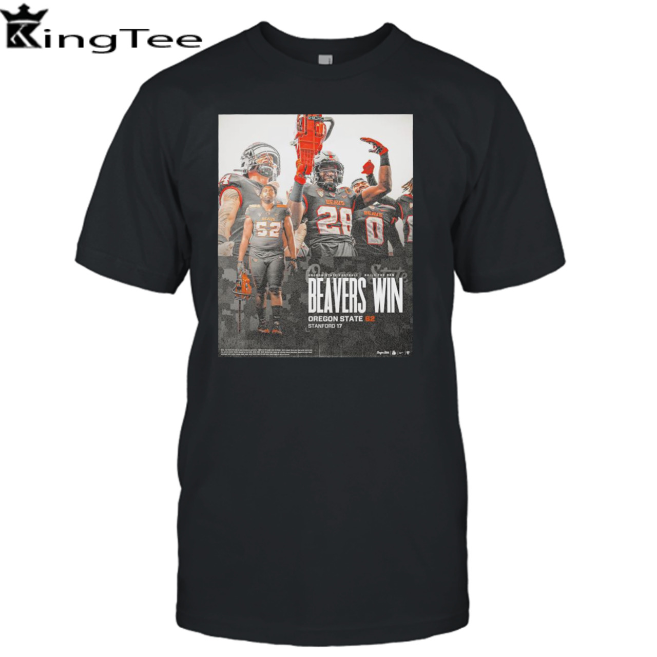 Oregon State Beavers Win 62 17 Stanford Cardinal Football 2023 Game Final Score Shirt