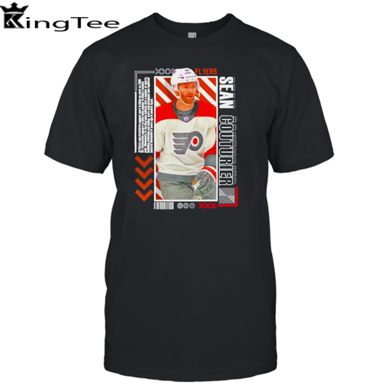 Philadelphia Flyers Sean Couturier Hockey Paper T-Shirt