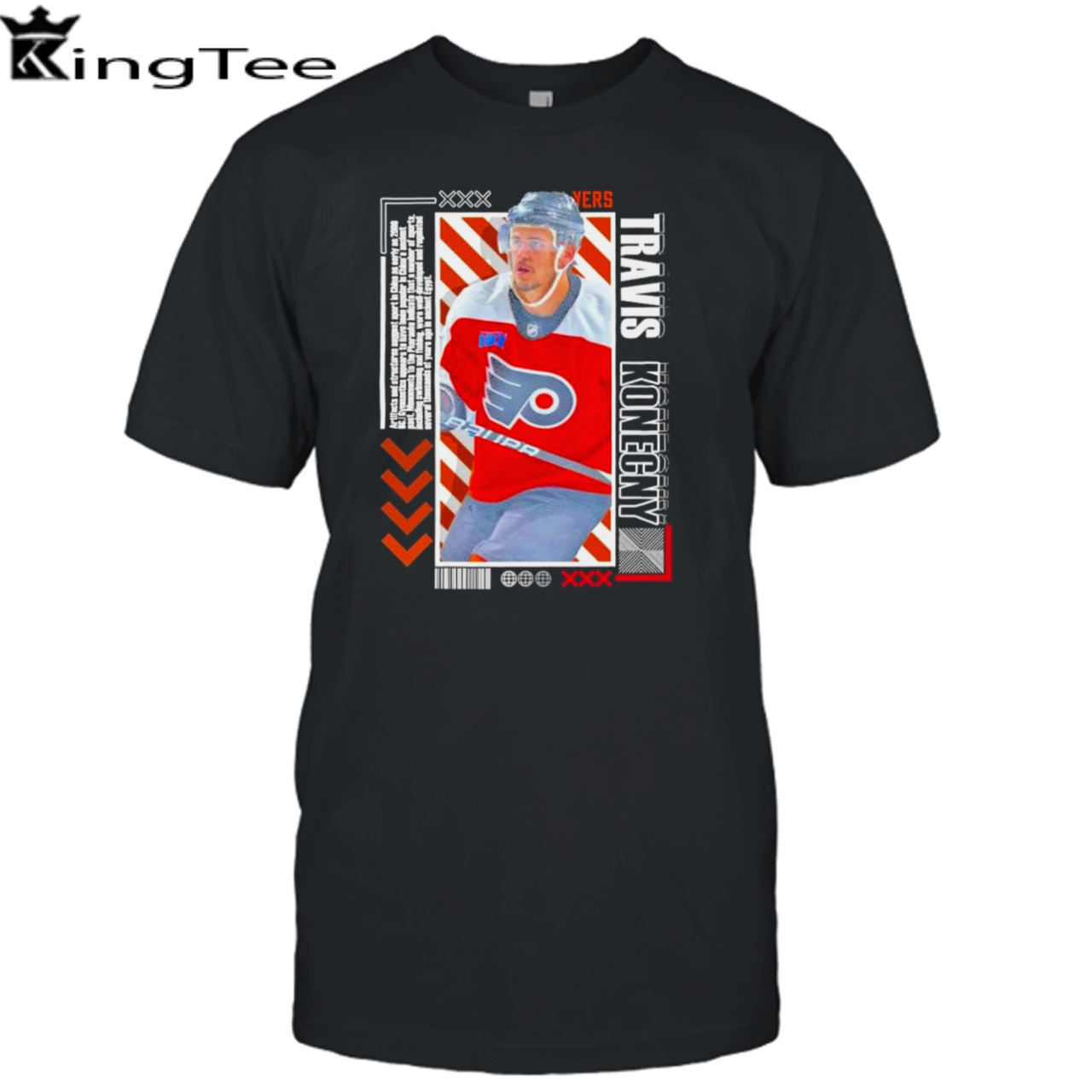 Philadelphia Flyers Travis Konecny Hockey Paper T-shirt