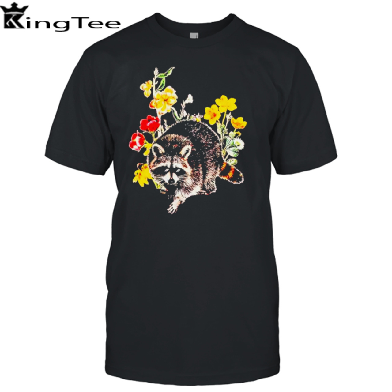 Raccoon with Flowers shirt