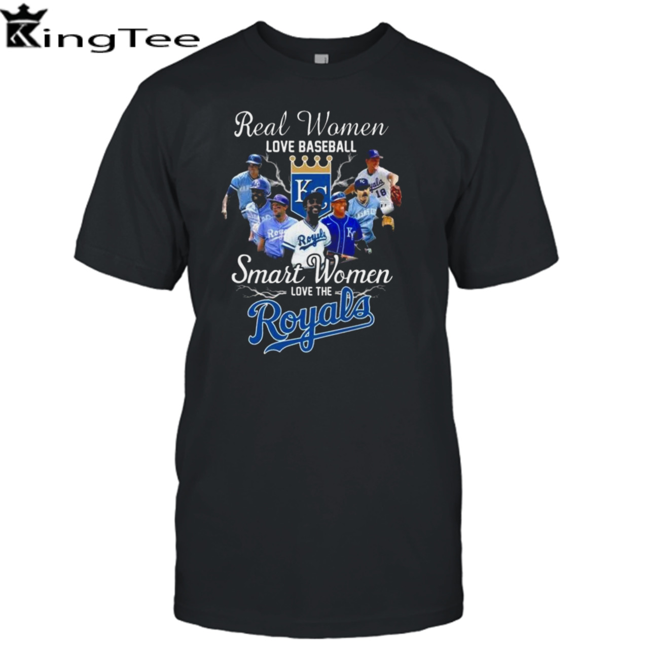 Real Women Love Baseball Smart Women Love The Kansas City Royals Players 2023 Shirt