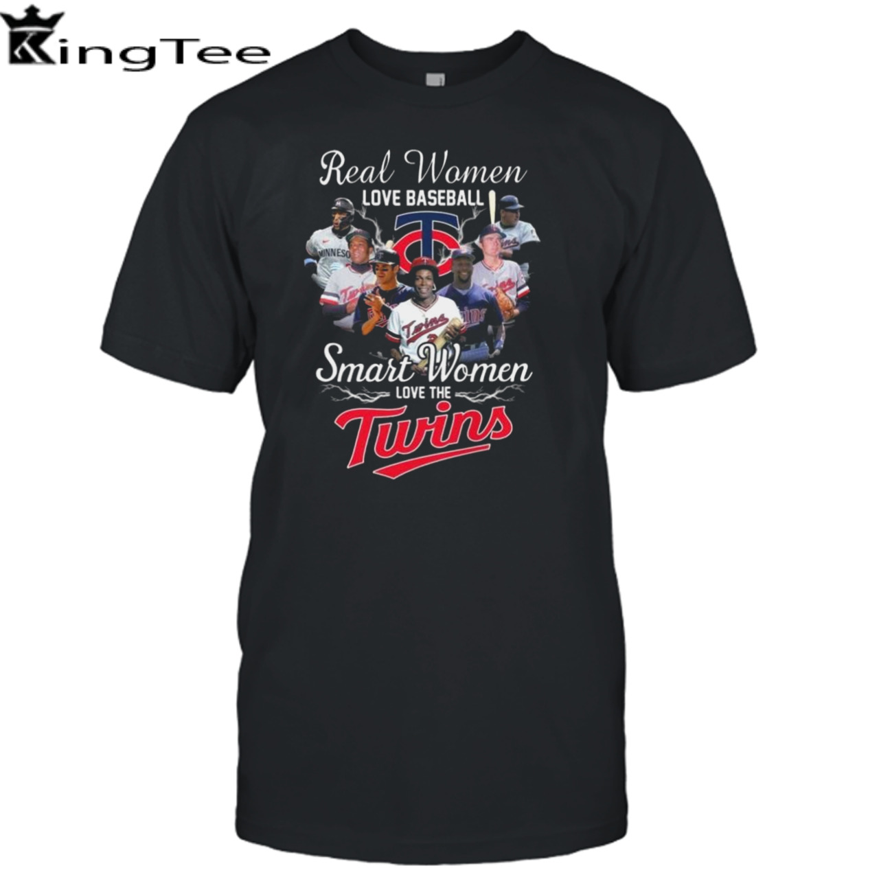 Real Women Love Baseball Smart Women Love The Minnesota Twins MLB Vintage T-Shirt