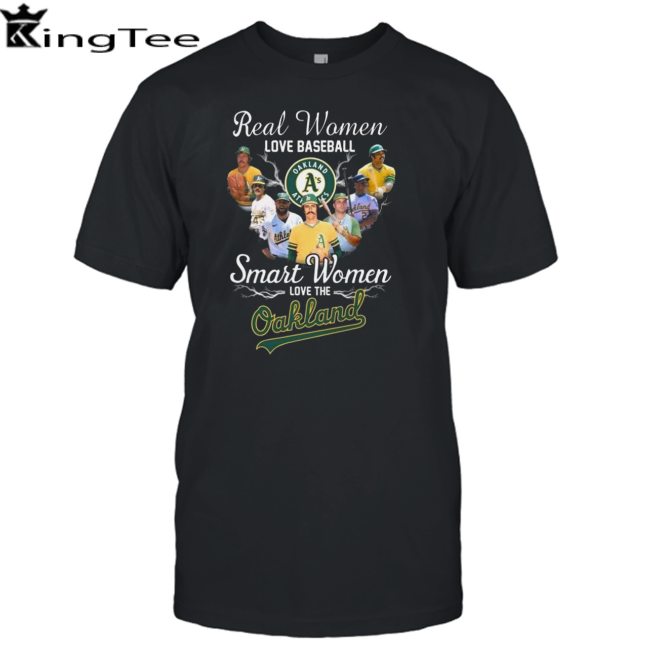 Real Women Love Baseball Smart Women Love The Oakland Athletics MLB Vintage T-Shirt