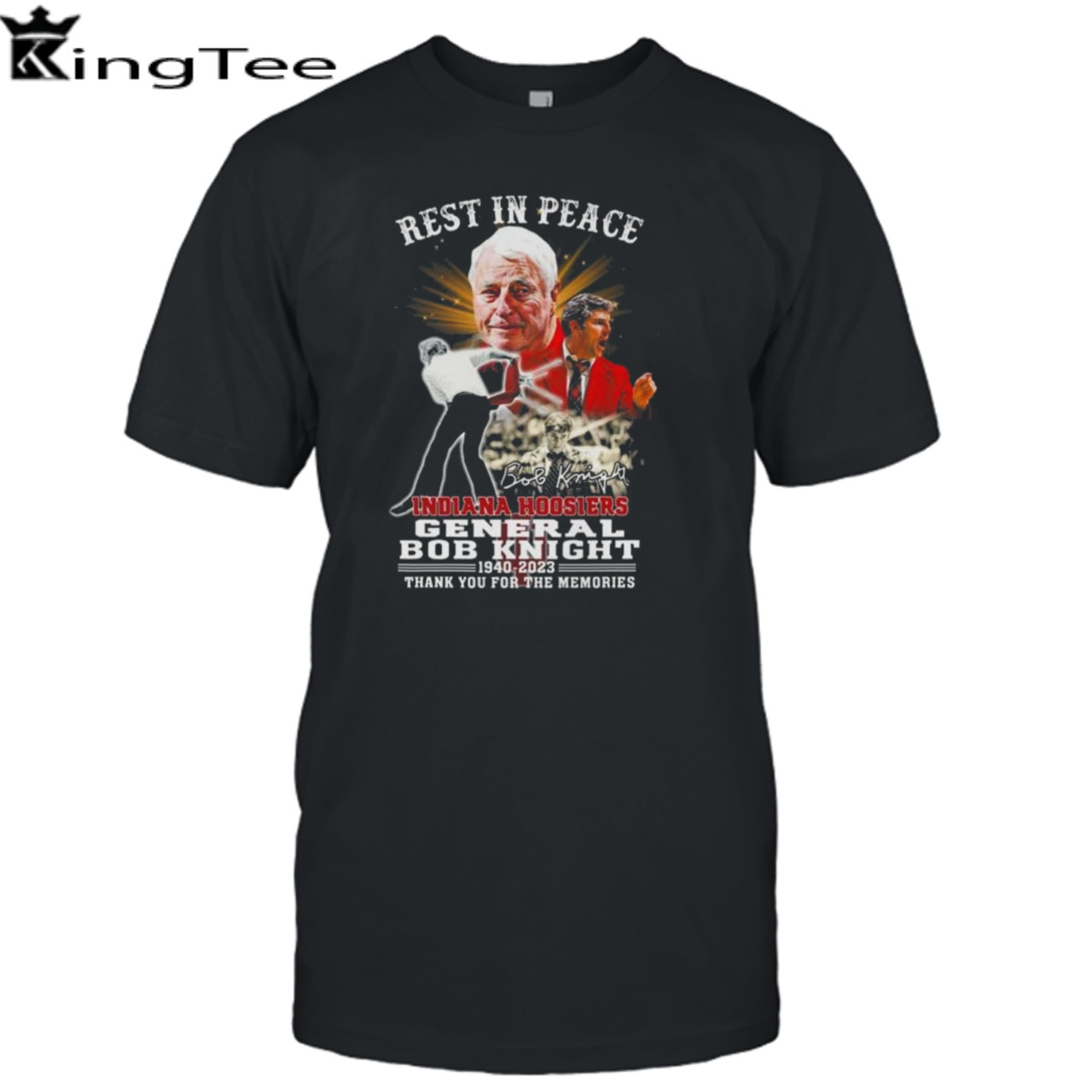 Rest In Peace Indiana Hoosiers General Bob Knight 1940-2023 Thank You For The Memories Signature Shirt