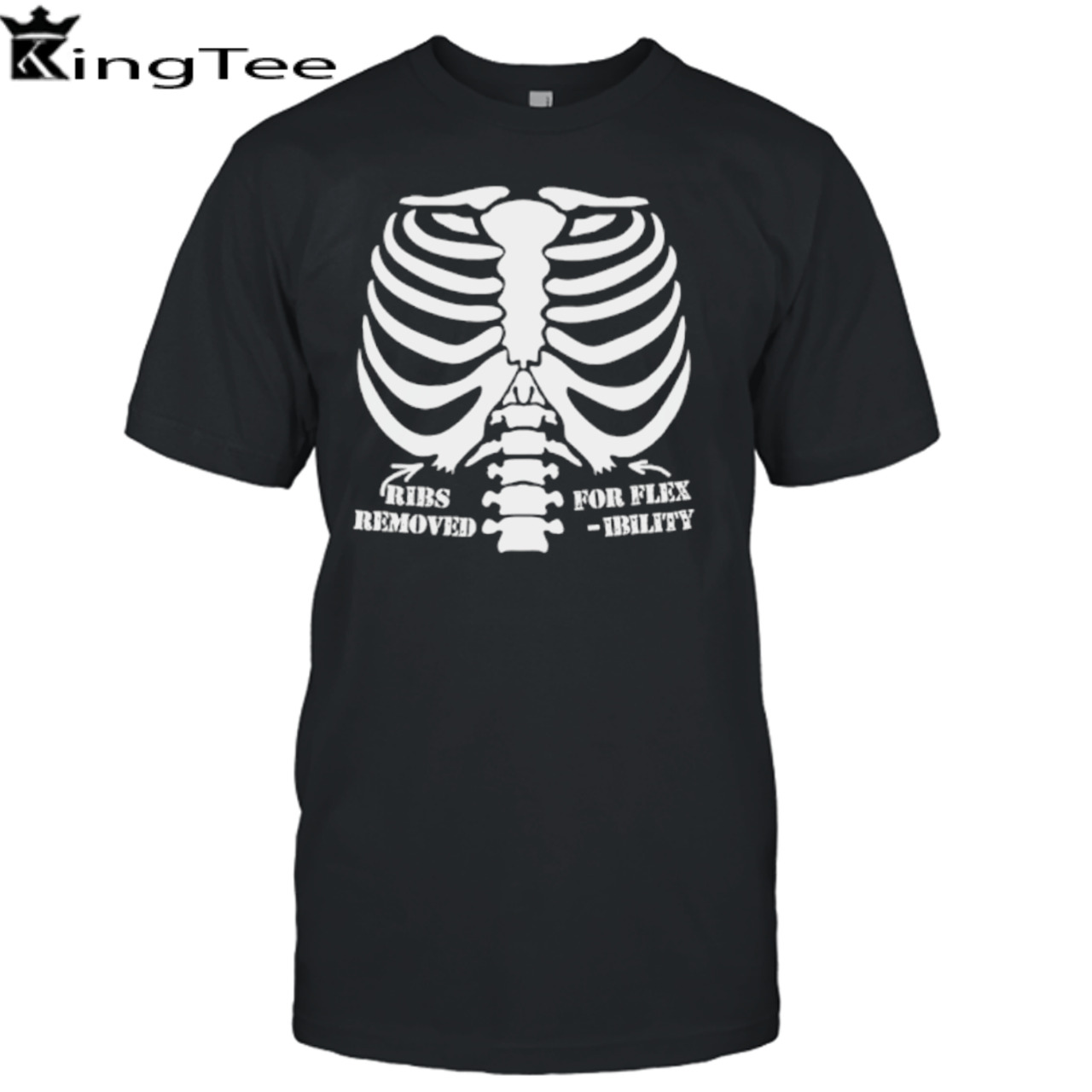 Ribs removed for flexibility shirt