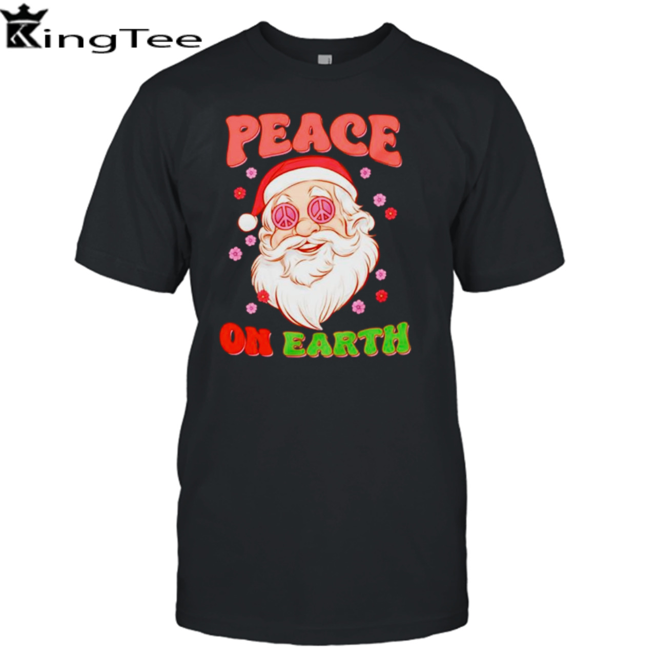 Santa Christmas peace on earth shirt