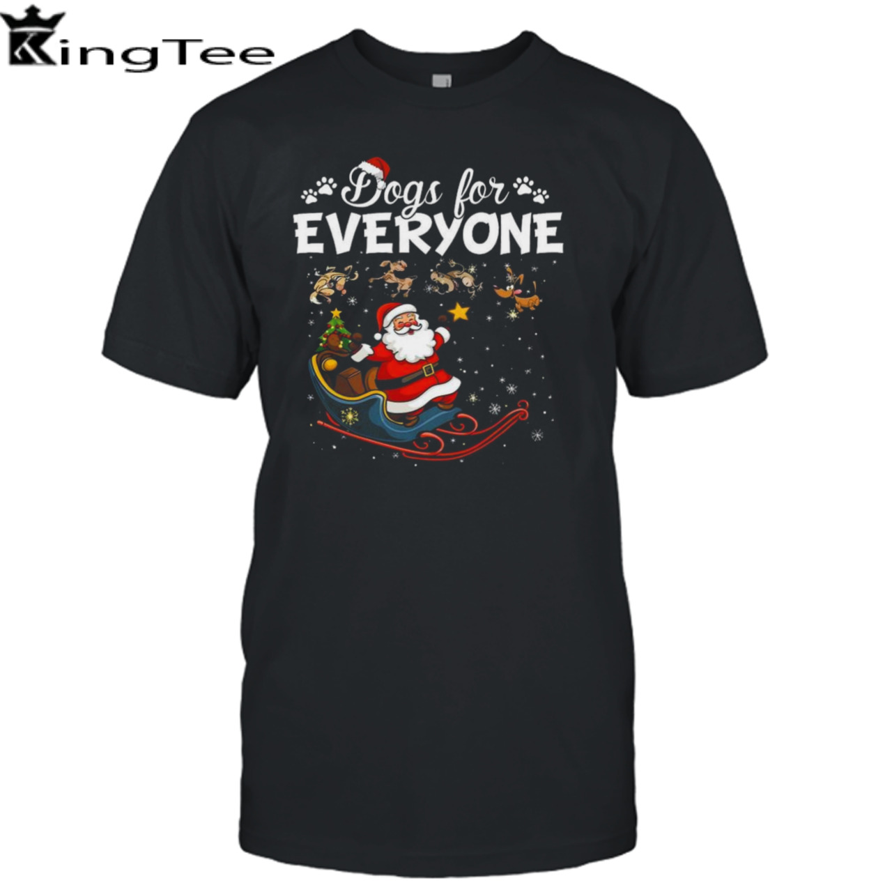 Santa Claus And Dogs For Everyone Christmas 2023 T-shirt