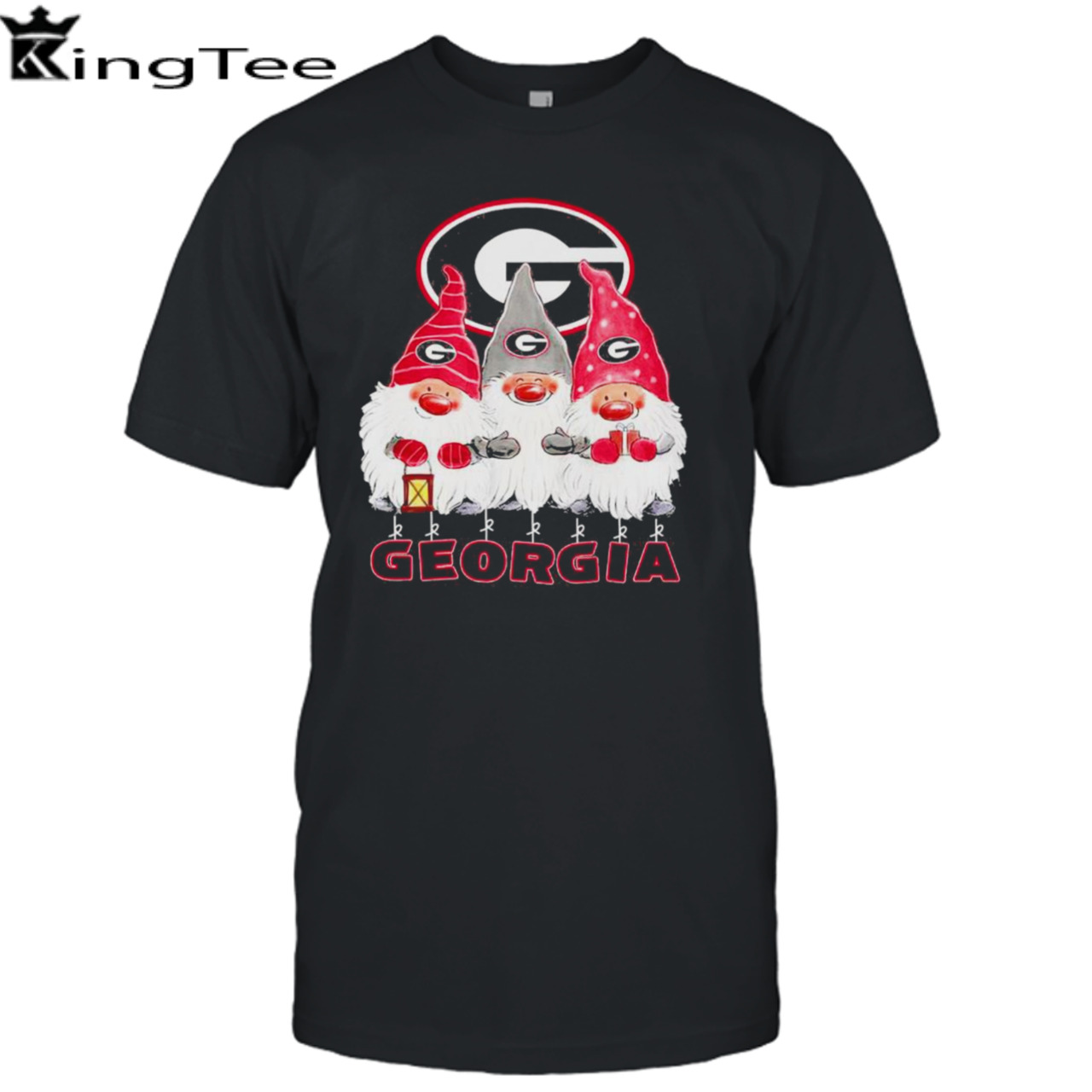 Santa Gnome Georgia Bulldogs Logo Merry Christmas Shirt