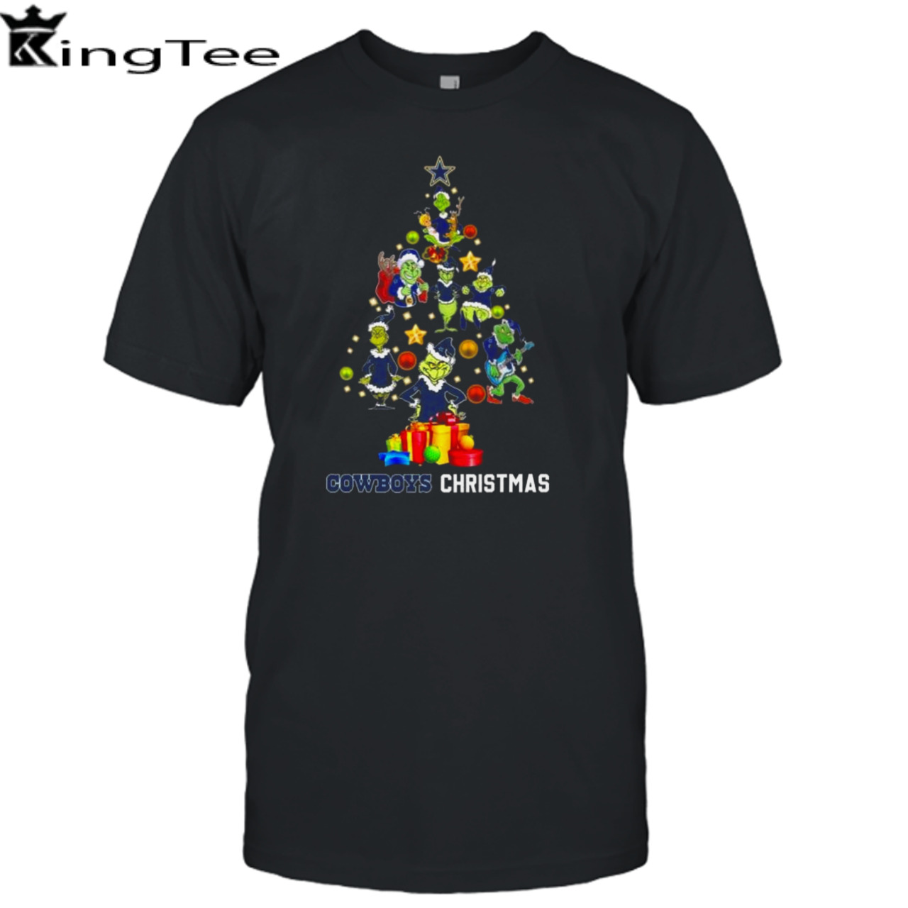 Santa Grinch Dallas Cowboys Christmas Tree 2023 Shirt