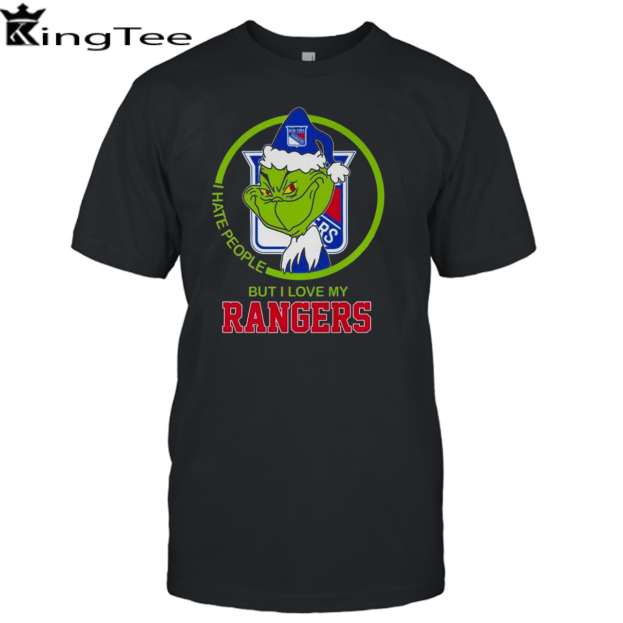 Santa Grinch I Hate People But I Love My Texas Rangers Christmas Shirt