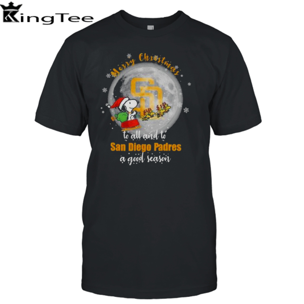 Santa Snoopy Merry Christmas To All And To San Diego Padres A Good Season Shirt